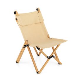 Bamboo Folding Camping Chair with 2