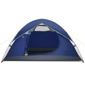 4 Person Dome Camping Tent with Removable Rain Fly & Carrying Bag;  Waterproof & Windproof;  for Camping;  Hiking;  Traveling  4 Person