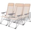 Camping Chairs 4 pcs Cream Aluminum 22"x23.6"x44.1"