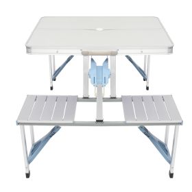 One Piece Folding Table and Chair Aluminum Alloy YS  as picture