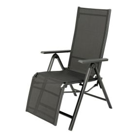 Outdoor Folding Lounge Chair with 7 Adjustable Backrest and Footrest Positions