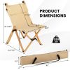 Bamboo Folding Camping Chair with 2