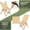 Bamboo Folding Camping Chair with 2