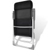 Camping Chairs 2 pcs Black Aluminum 22"x23.6"x44.1"