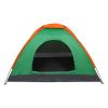 2 Person Waterproof Camping Dome Tent for Outdoor Hiking Survival Orange & Green  as picture