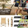 Bamboo Folding Camping Chair with 2