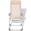 Camping Chairs 4 pcs Cream Aluminum 22"x23.6"x44.1"