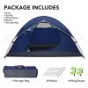 4 Person Dome Camping Tent with Removable Rain Fly & Carrying Bag;  Waterproof & Windproof;  for Camping;  Hiking;  Traveling  4 Person