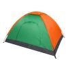 2 Person Waterproof Camping Dome Tent for Outdoor Hiking Survival Orange & Green  as picture